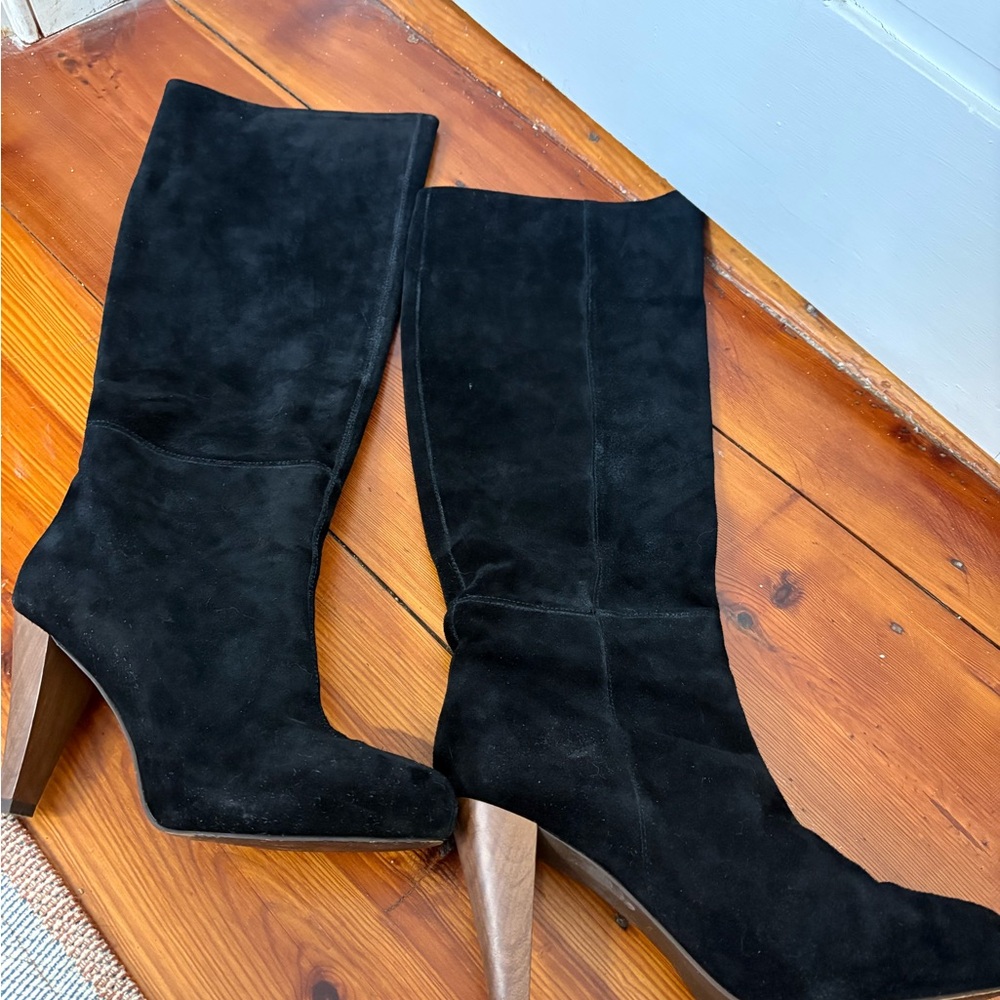 Joie Black Suede Heeled Boots